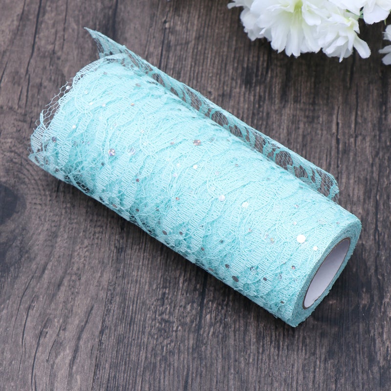2pcs 15cm x Tulle Roll Spool Sparkling Lace Roll Tutu Wedding Banquet Decor Wrap - Image 2