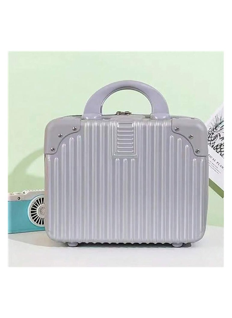 globalstar Globalstar Grey Hard Shell Cosmetic Travel Case Grey - Portable ABS Makeup Organizer  - Image 2