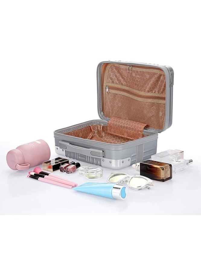 globalstar Globalstar Grey Hard Shell Cosmetic Travel Case Grey - Portable ABS Makeup Organizer  - Image 3
