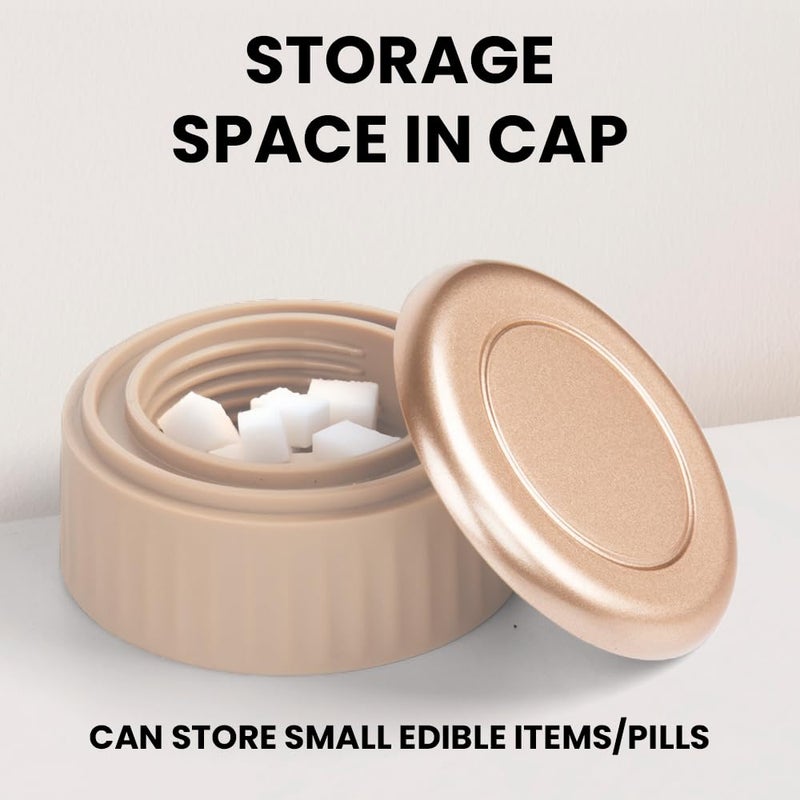 Borosil Cosmic 320 ml Insulated Water Bottle | Leakproof Stainless Steel Travel Bottle| 6 Hours Hot and 8 Hours Cold | Tumbler for Office, School & College | Gold - Image 5