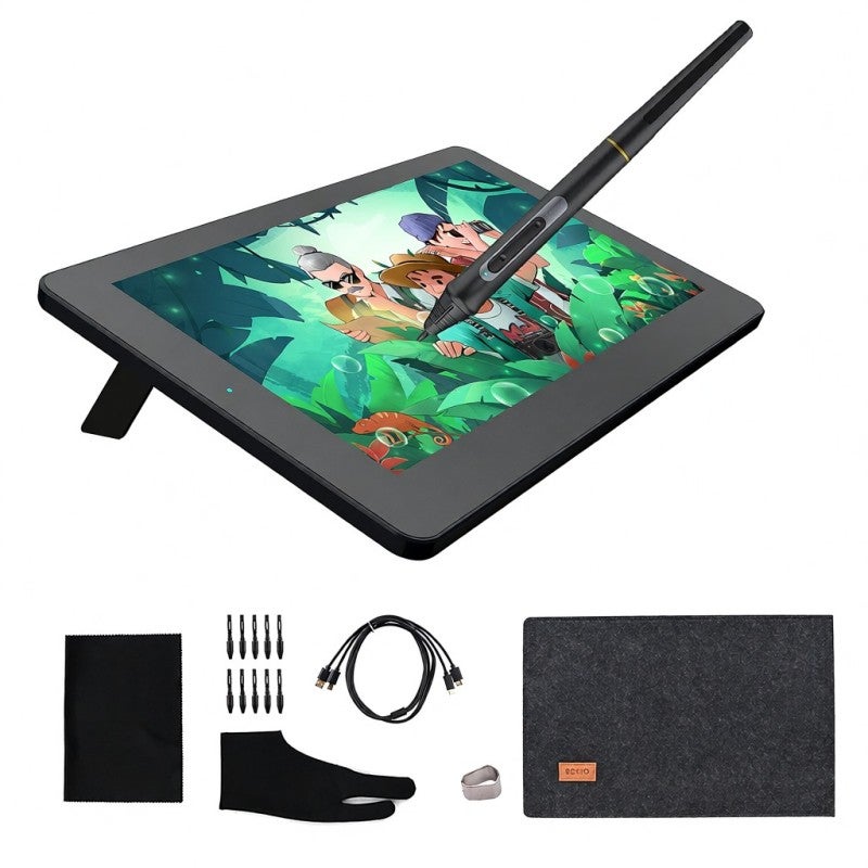 بوستو لوحة رسم IPS مقاس 11.6 بوصة عالية الدقة بدقة 1920x1080 مع قلم بدون بطارية - 8192 مستوى ضغط للوحة رسوميات لإبداع الفن الرقمي - Image 1