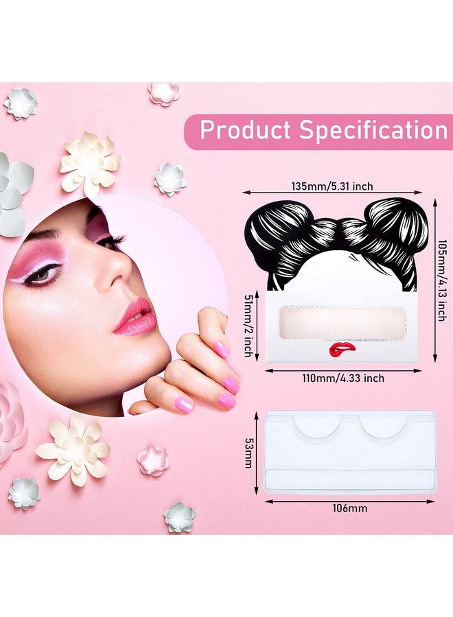 مايتيز 24 قطعة من صناديق الرموش، علب الرموش الفارغة، صندوق تخزين الرموش السائبة، حامل علبة الرموش الصناعية مع صواني رموش بلاستيكية تناسب 25 مم للرموش الصناعية للنساء والفتيات - Image 2