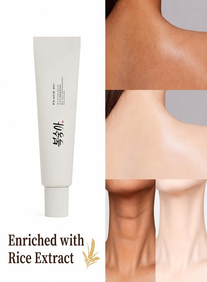 Mokleva PEACH JO+ Korean Rice Water Sunscreen SPF50+ Brightening No-Makeup Glow Cream With Probiotics Rice Extract Waterproof Tinted Moisturizing Isolation Cream For Even Tone, Dullness & Natural Glow - Image 3