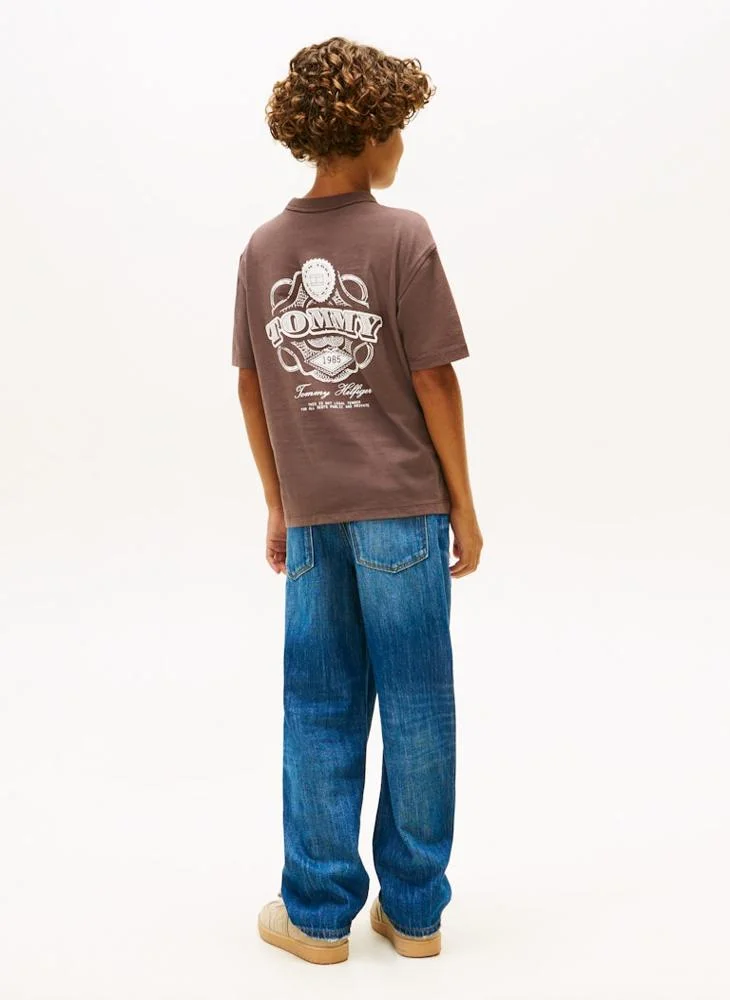 تومي هيلفيغر تيشيرت برسومات بارزة للأطفال