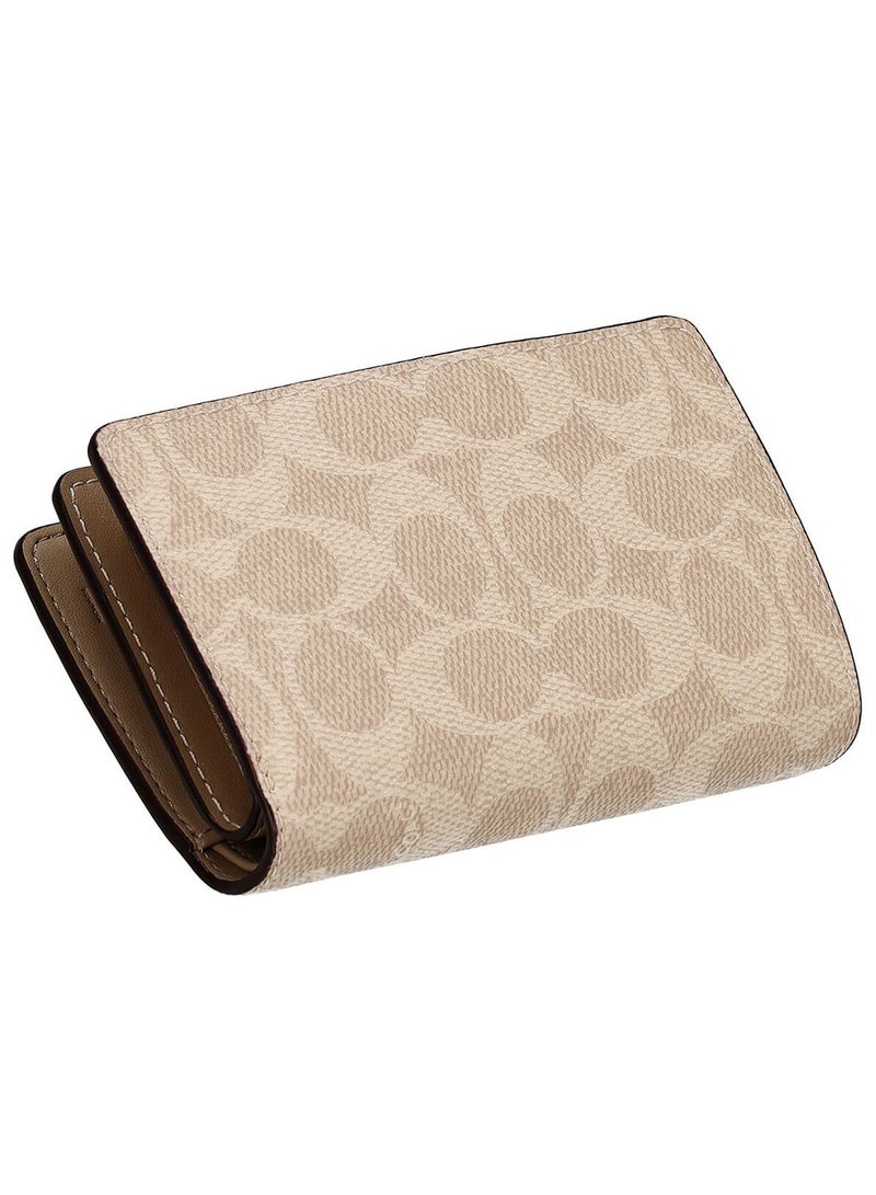 coachoutlet COACH Women’s Signature Canvas Silver Medium Corner Zip Wallet CW786 - Image 3