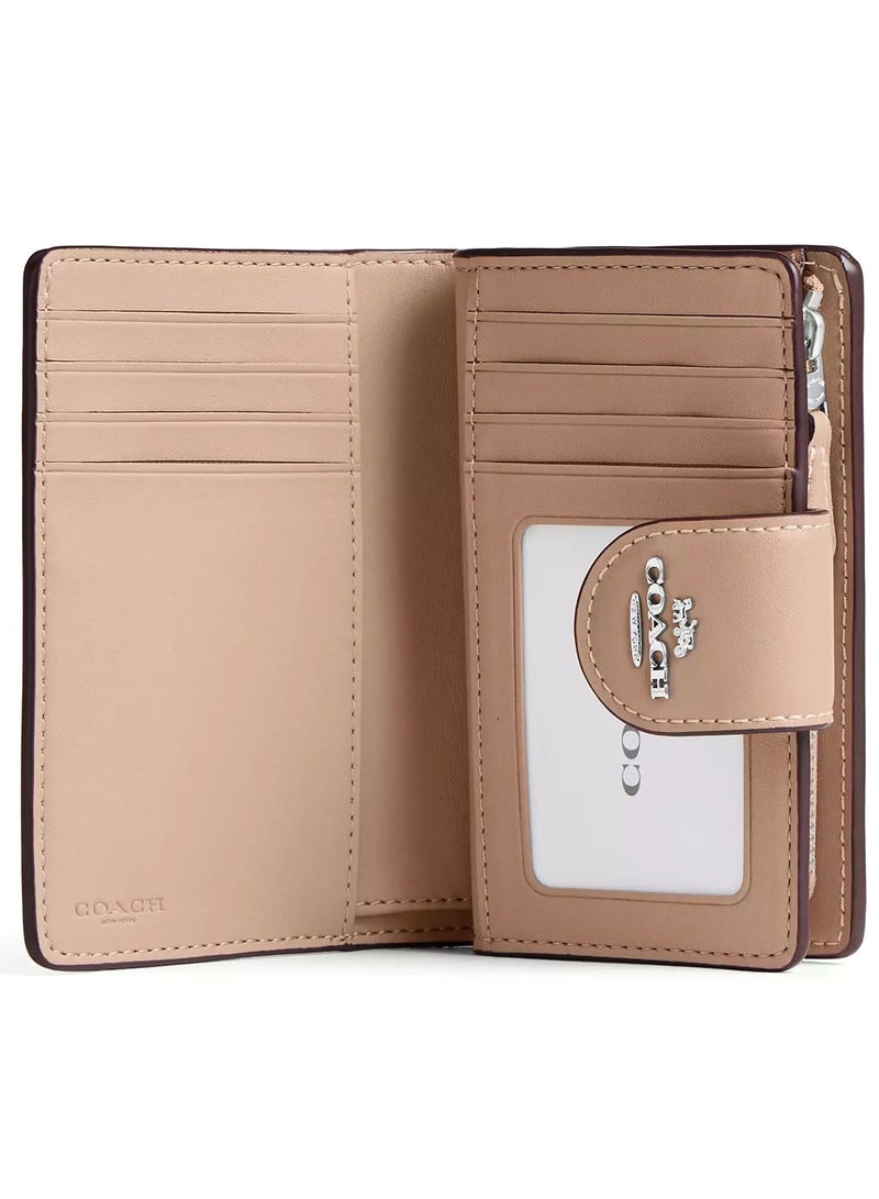 coachoutlet COACH Women’s Signature Canvas Silver Medium Corner Zip Wallet CW786 - Image 4