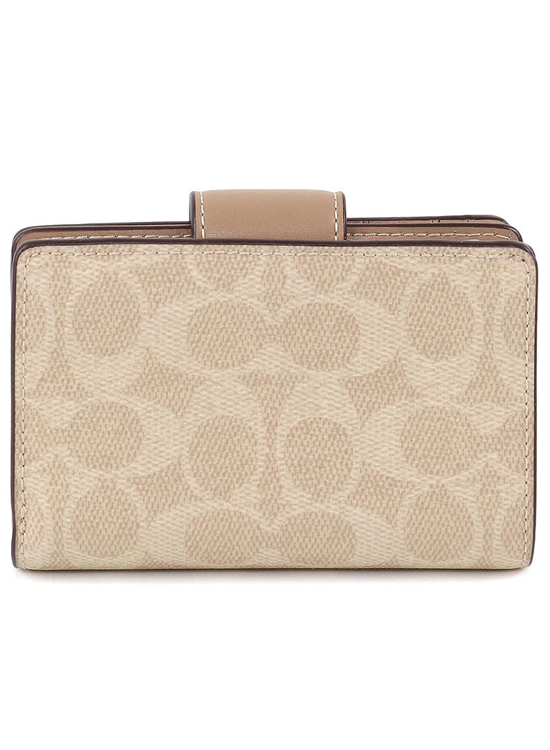coachoutlet COACH Women’s Signature Canvas Silver Medium Corner Zip Wallet CW786 - Image 2
