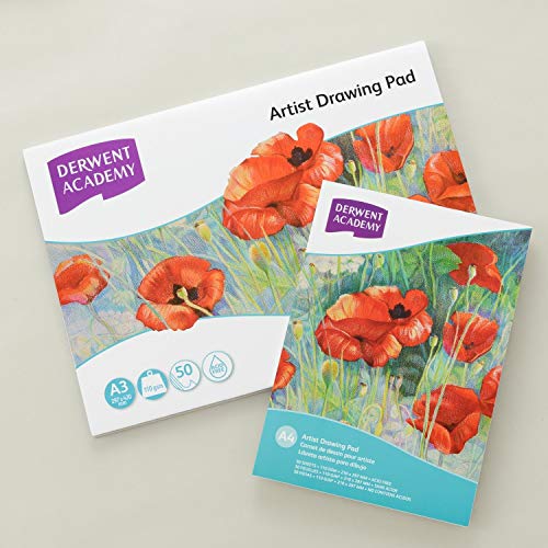 ACCO Brands Derwent Academy Artist Drawing Pad 50 Sheets, 110 GSM (A4 Portrait) - Image 5