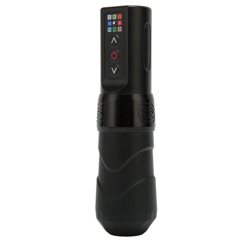 2 In 1 Wireless Tattoo Pen Kit 2400mAh RCA Interface Rotary Tattoo Power Supply Pen for Liner Shader Matte Black - Image 4