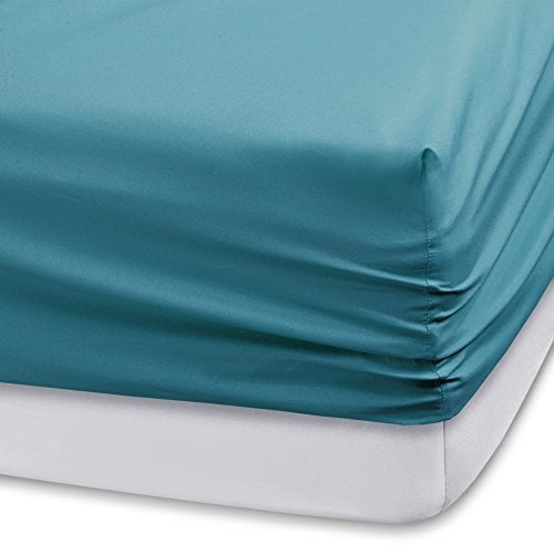 Comfort Spaces مجموعة أقمشة ميكروفايبر كومفورت سبيسز بجيب عميق 14 بوصة، مقاومة للتجاعيد مع مطاط حولي على مدار السنة، ملاءات سرير مريحة مع أغطية وسائد متطابقة، كوين، تيل (CS20-0130) - Image 3