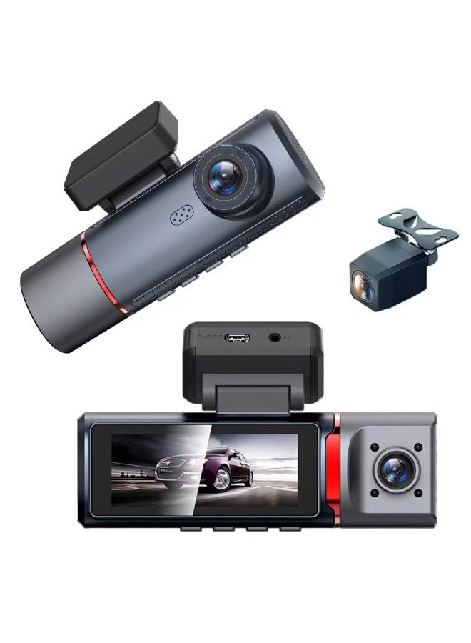 4K Ultra HD Dual Lens Vehicle Black Box DVR with WDR Night Vision, Intelligent G-Sensor Emergency Protection, Seamless Loop Recording, Motion Detection, 3.18" HD Display, Audio Recording and TF Card Support up to 64GB - Image 1