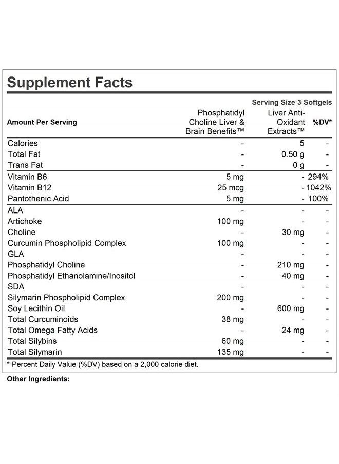 Andrew Lessman Andrew Lessman PC Liver & Brain Benefits + Liver Anti-Oxidant Extracts Kit: 300 Capsules(180sg+120cp) – Phosphatidyl Choline, Milk Thistle, Artichoke, Curcumin. Supports Healthy Liver & Brain Function  - Image 2