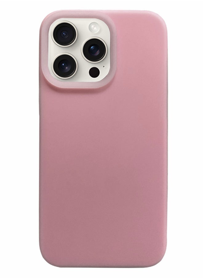 ماركة غير محددة جراب سيليكون مبطن من الداخل لهاتف iPhone 12/12 Pro، جراب أيفون مصنوع من السيليكون المطاطي الناعم ومبطن من الداخل لحماية هاتف من الخدوش لهاتف أيفون 12/12 برو - وردي  - Image 1