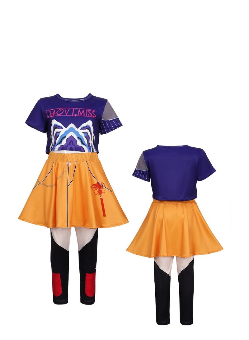 Y&D 1 Set KPOP Hunters Costume Kids  Mira  Cosplay Outfits Pop Singers Role Play - Image 3