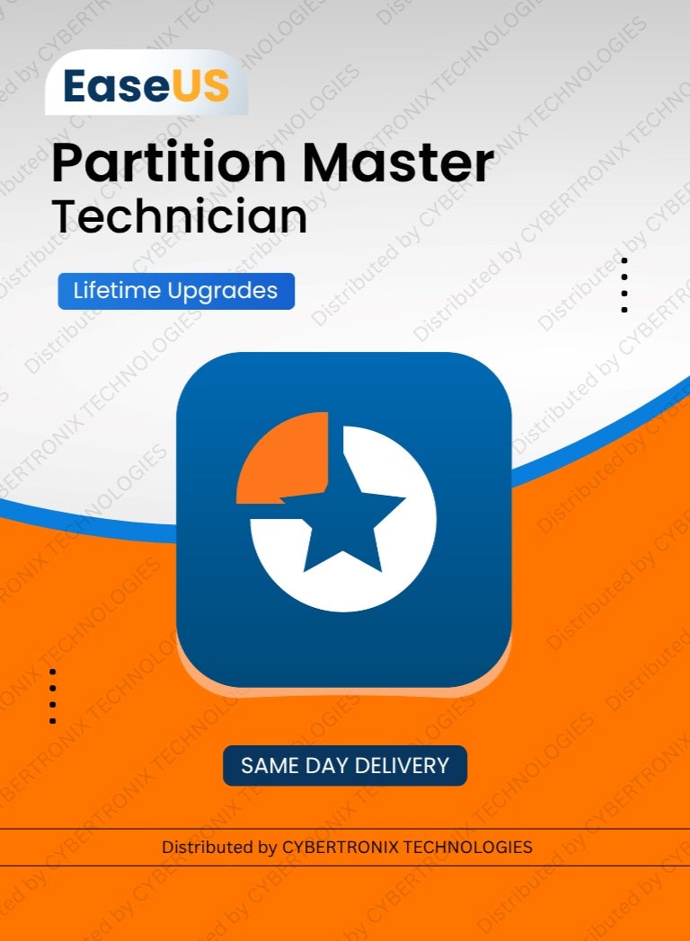 EaseUS Partition Master Technician | Unlimited Devices for Lifetime | Digital License | SAME DAY DELIVERY