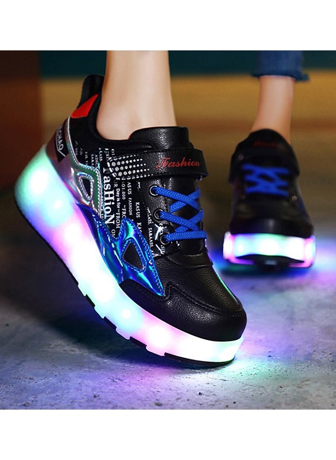 Mi VAZA Kid Roller Skates Shoes - Sneakers with LED Light - Two Removable Wheels - Built-in Rechargeable Battery - Gifts for Children  - Image 2
