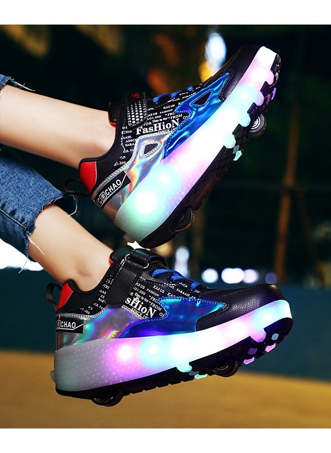 Mi VAZA Kid Roller Skates Shoes - Sneakers with LED Light - Two Removable Wheels - Built-in Rechargeable Battery - Gifts for Children  - Image 1