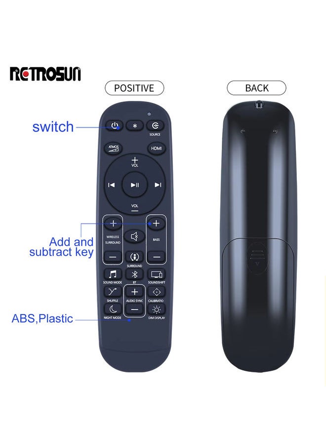 OMETTER - New Remote Control for JBL Bar 9.1 Bar 5.1 Bar 5.0 Bar 3.1 Bar 2.1 2.0 Soundbar System Studio JBLBAR913DBLKAM JBL2GBAR51IMBLKAM - Image 1