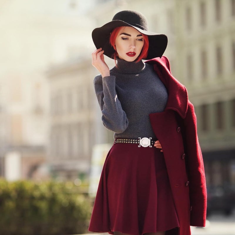 مشابك حزام معدنية مستديرة للخصر 1 زوج فضي 50 ملم سبيكة زنك إكسسوارات ملابس زخرفية للعباءات والسترات وسترات الريشة - Image 5