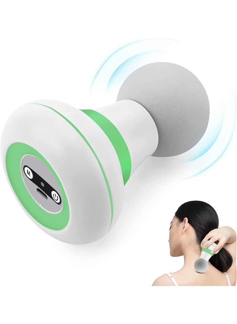 كاست ويف Nnewvante ترقية 2.0 بوصة * 4.5 بوصة - عصا تدليك الكهربائية المحمولة الصغيرة ، 6 أساليب اهتزاز سرعة قوية ، المحمولة اللاسلكية والمحمولة ، مناسبة للرجال والنساء الكتف ، الرقبة والدليك الخلفي (الأخضر) - Image 1