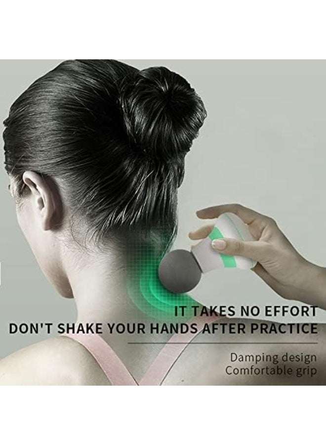 كاست ويف Nnewvante ترقية 2.0 بوصة * 4.5 بوصة - عصا تدليك الكهربائية المحمولة الصغيرة ، 6 أساليب اهتزاز سرعة قوية ، المحمولة اللاسلكية والمحمولة ، مناسبة للرجال والنساء الكتف ، الرقبة والدليك الخلفي (الأخضر) - Image 2