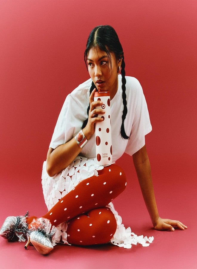 BOTTLE BOTTLE Insulated Water Bottle 24oz with Straw Lid and Handle for Sports Travel Gym Stainless Steel Water Bottles Double-Wall Vacuum Metal Leak Proof BPA-Free (Polka Pop) - Image 2