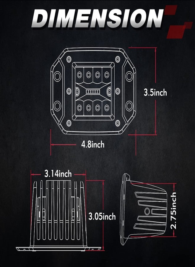 OFFROADTOWN مصابيح LED مثبتة على السطح من OFFROADTOWN، قطعتان، 5 أقدام، 78 واط، مصابيح قيادة LED، مصابيح عمل LED، شريط إضاءة LED مثبت على السطح، مصابيح ضباب فائقة السطوع، مصابيح للطرق الوعرة للشاحنات وسيارات الدفع الرباعي والقوارب وسيارات الجيب ذات الدفع الرباعي، مثبتة على الشبك الأمامي، ضمان 3 سنوات - Image 2
