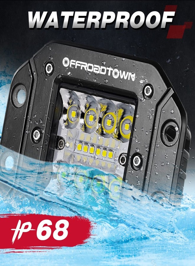 OFFROADTOWN مصابيح LED مثبتة على السطح من OFFROADTOWN، قطعتان، 5 أقدام، 78 واط، مصابيح قيادة LED، مصابيح عمل LED، شريط إضاءة LED مثبت على السطح، مصابيح ضباب فائقة السطوع، مصابيح للطرق الوعرة للشاحنات وسيارات الدفع الرباعي والقوارب وسيارات الجيب ذات الدفع الرباعي، مثبتة على الشبك الأمامي، ضمان 3 سنوات - Image 4