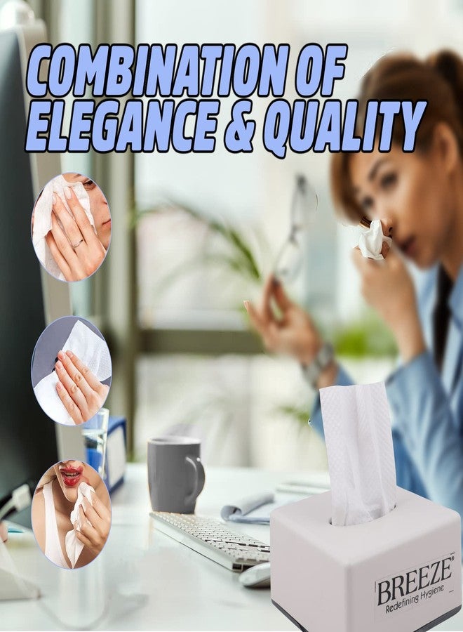 BREEZE BRE037 2Ply Facial Tissue Soft Wipe & Disposable For Kitchen, Cars, Office & Home Use (5 Refills, 300 Pieces, Rectangular Box) - Image 5