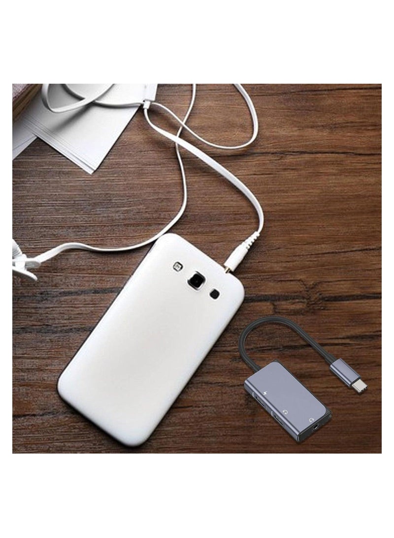Captaintech Headphone and Charger Adaptor, Type C to 3.5mm Aux Audio Jack and Fast Charging Dongle Cable Cord 3 in 1 for Mobile Phones, Tablets and Laptops - Image 4