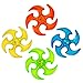 PICK A TOY Light Up Ninja Flyers Set 4 LED Electronic Stars Heavy Duty Rubber Throwing Discs Interactive Kids Toys for Tossing Games and Play 4 Colors Red Blue Yellow Green - Image 4