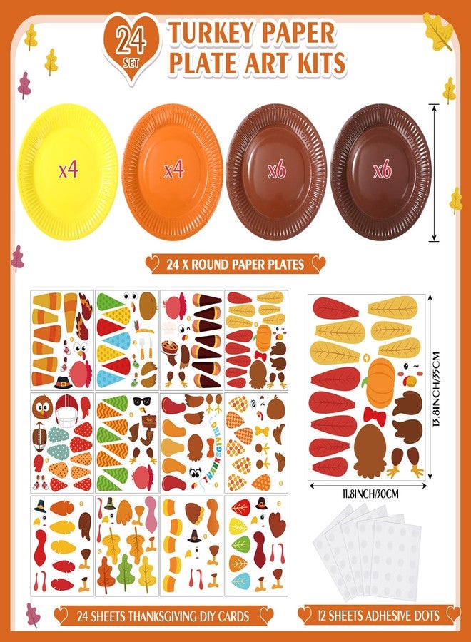 Funnymoom مجموعة فاني موم المكونة من 24 قطعة لصنع ديك رومي لعيد الشكر، طبق يمكنك صنعه بنفسك، مجموعة أطباق خريفية يمكنك صنعها بنفسك لحفلات الحصاد الخريفية، أنشطة منزلية ومكتبية - Image 3