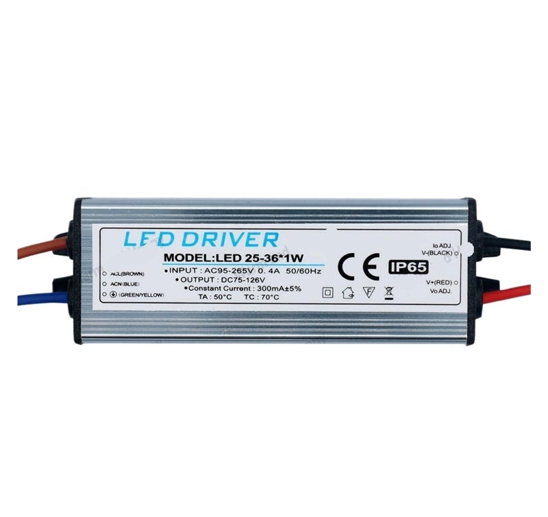 25 36W LED Driver Waterproof IP65 Power Supply AC95V 265V DC75 126V 300mA Transformer - Image 2