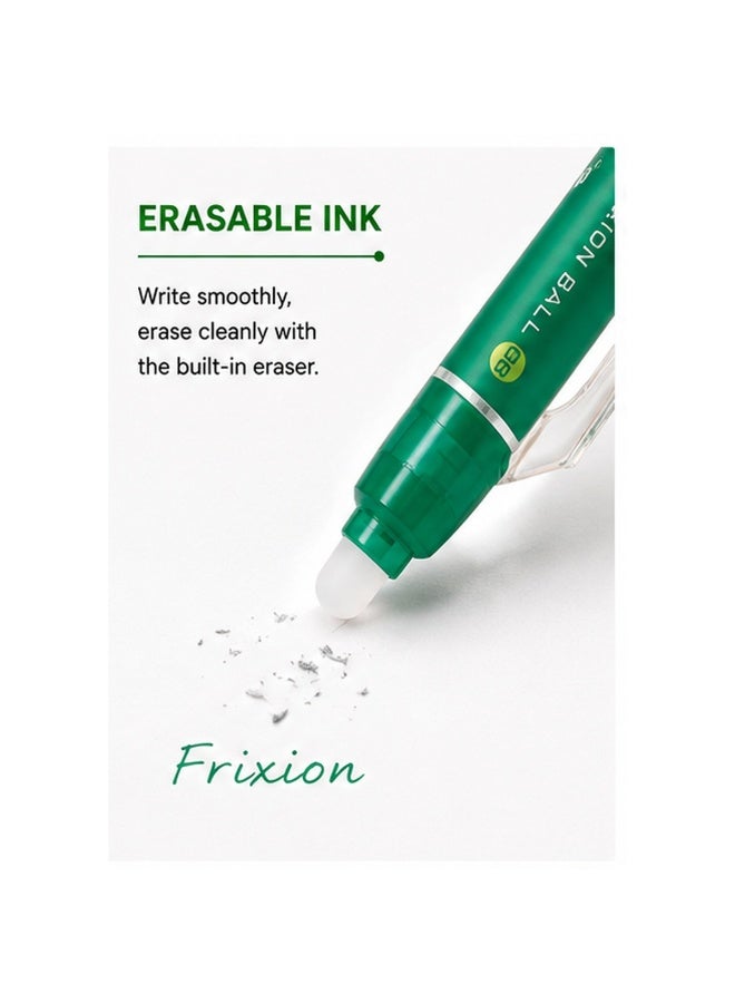 PILOT FriXion Ball Knock Erasable Gel Pen LFBK-23EF-G, 0.5 mm, Green, Gel Ink, 1 pen for habit trackers - Image 3