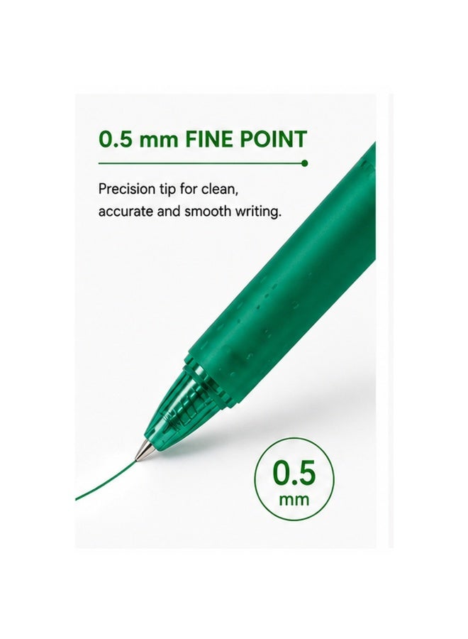 PILOT FriXion Ball Knock Erasable Gel Pen LFBK-23EF-G, 0.5 mm, Green, Gel Ink, 1 pen for habit trackers - Image 2