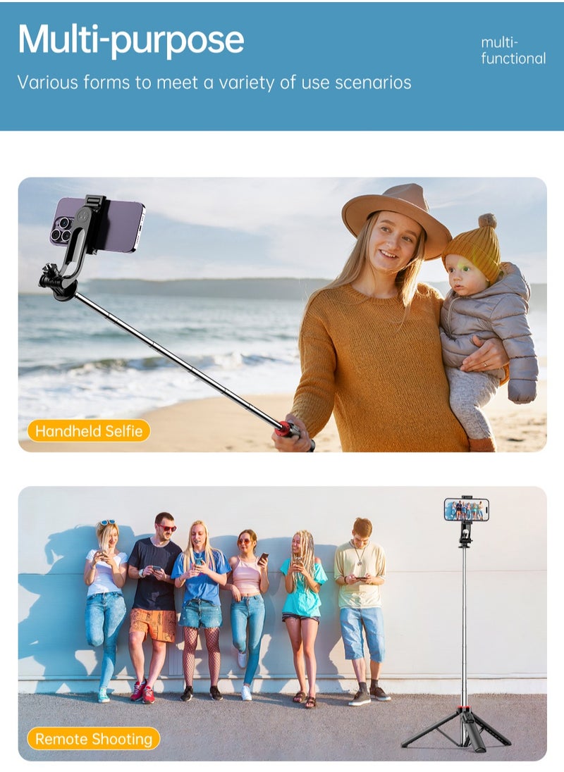 1.35m, Advanced portable telescopic photographic tripod, 360° rotation, with 9 levels of fill light, horizontal, vertical and aerial photography
