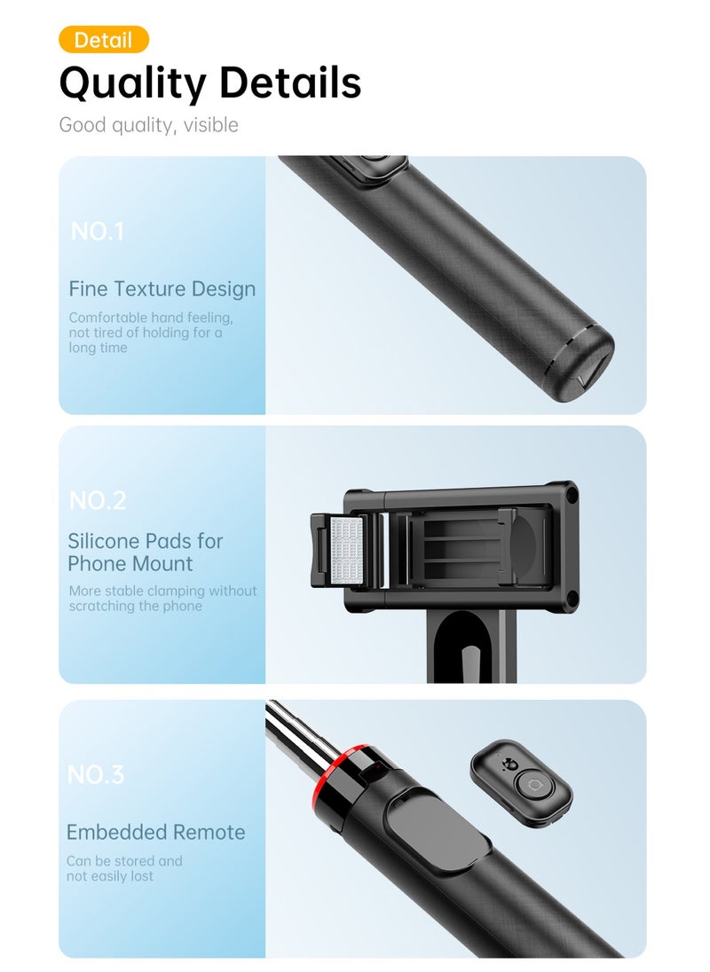 1.35m, Advanced portable telescopic photographic tripod, 360° rotation, with 9 levels of fill light, horizontal, vertical and aerial photography