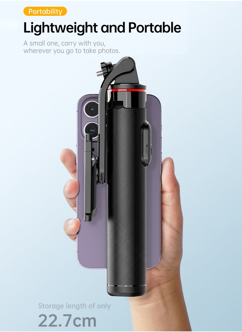 1.35m, Advanced portable telescopic photographic tripod, 360° rotation, with 9 levels of fill light, horizontal, vertical and aerial photography