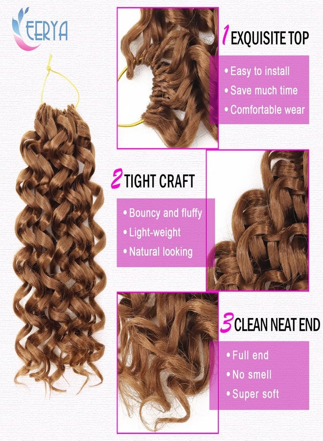 Eerya 7 Packs GoGo Curl Crochet Hair 10 Inch Short Curly Crochet Hair for Women Water Wave Beach Curl Deep Twist Crochet Braids Synthetic Braiding Hair Extensions (10 Inch, #30) - Image 4