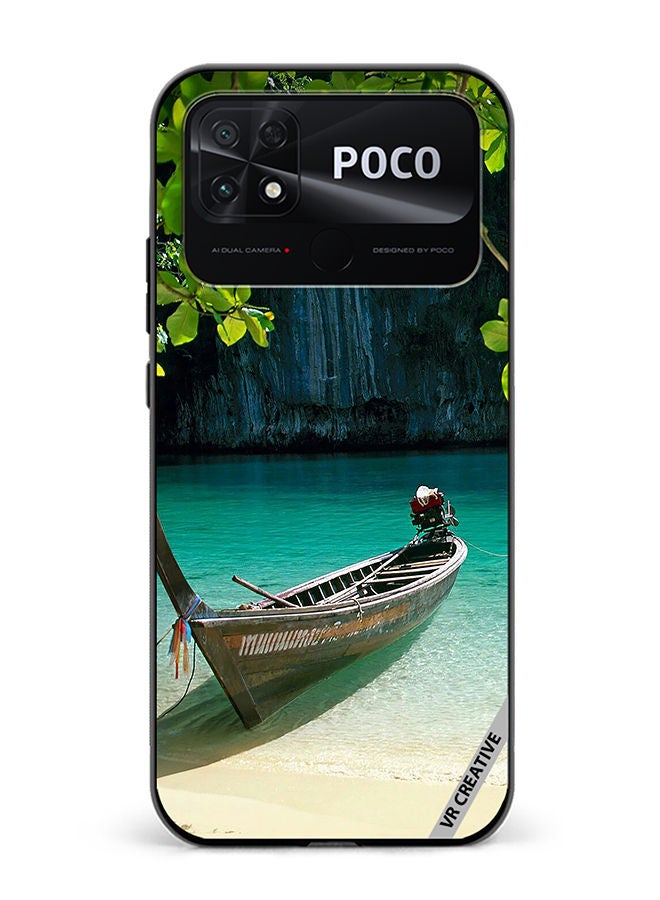 VR CREATIVE Protective Case Cover For Xiaomi Poco C40 Boat Lake Design  Multicolour - Image 1