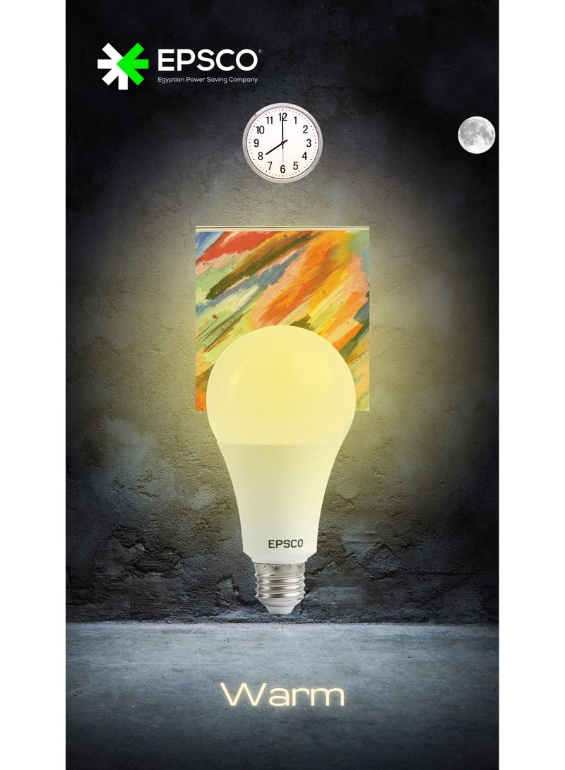 EPSCO Bulb 9 Watt, - 900 Lumens - Cat A+ aluminum cooler agent - PF 0.95 - White - E27 - Image 5