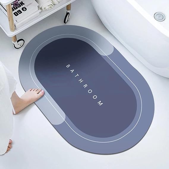 Nirgun Empex Soft Silicone 35 mm Bathroom Mat Water Soaking Diatomite Door Mat AntiSlip Bath Mat Quick Drying Absorbent Mat for Home and Kitchen - Image 1