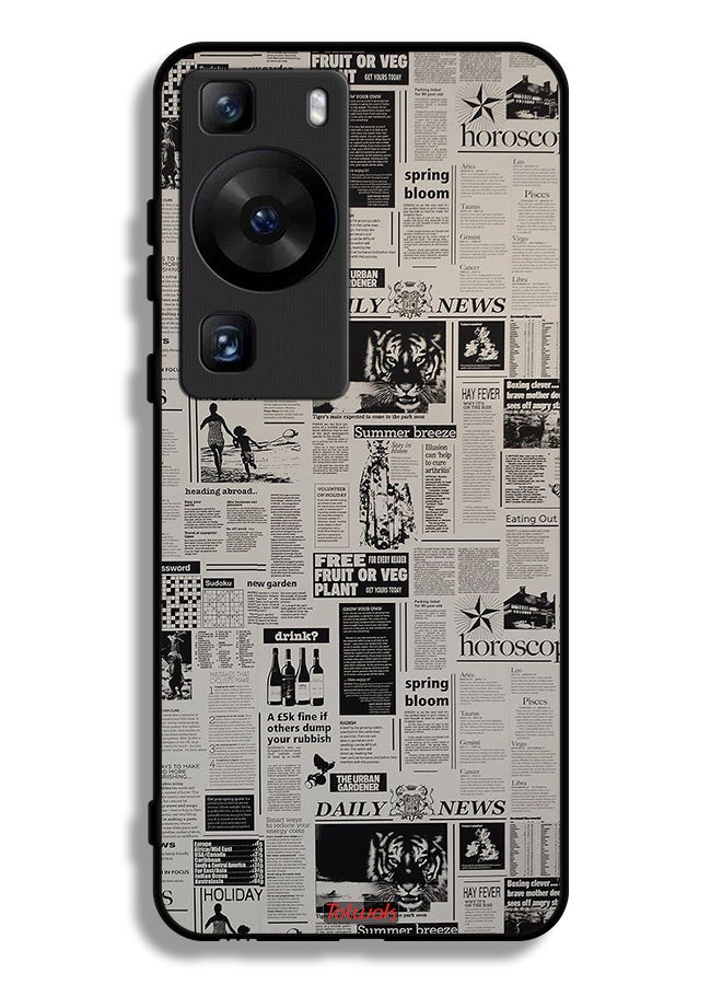 Tolwak غطاء حماية لهاتف هواوي بي 60 برو مع تسجيل صحيفة - Image 1