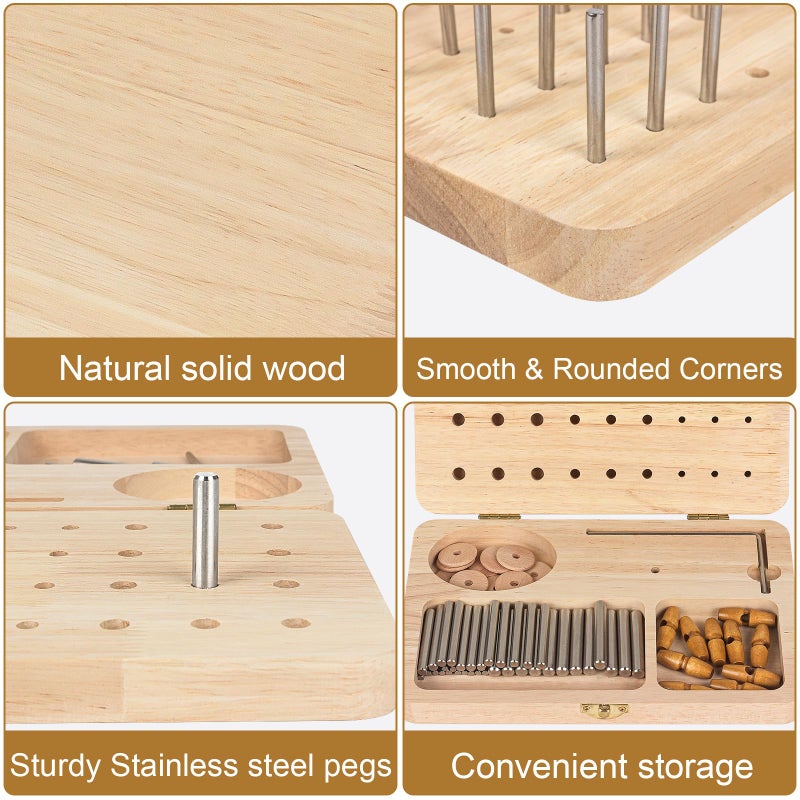 U Tag It Wooden Pegboard for Finger Dexterity, 36-Hole Hand Therapy Peg Board with Multifunctional Test Kit to Improve Fine Motor Skills and Finger Dexterity - Image 5
