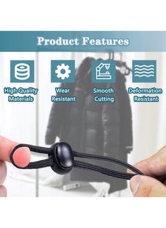 Spring Cord Lock, End Stopper Fastener Slider Toggles Clip 30Pcs Double Hole Spring Plastic Lock End Toggle Clip For Shock Cord, Drawstring, Elastic Cord, Shoelace Locks, Parachute Buckle