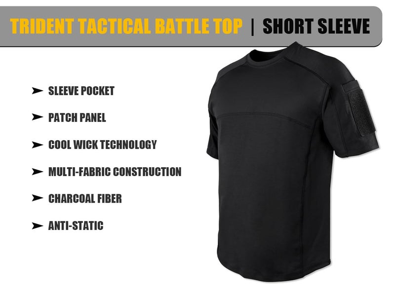 Condor Elite 101117-002-XL Trident Battle Top Black, XL - Image 4