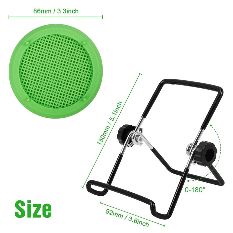 Picowe Picowe Plastic Sprouting Lids, Sprouting Jar Stands, for 86mm Wide Mouth Mason Jars, Canning Jars, Suit for Grow Bean Sprouts, Alfalfa, Salad Sprouts(16 Pack, Green)  - Image 2