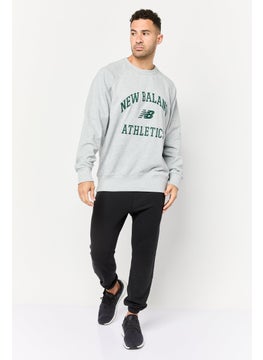 New Balance Men Relaxed Fit Long Sleeves Outdoor Sweatshirt, Grey  - Image 2