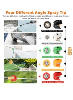 SYOSI 5Pcs SPX3000 TPS Quick Connect Pressure Washer Nozzle Kit Compatible with Sun Joe SPX 3000 Series and Universal Pressure Washers, Customizable Pressure Output Easy to Use Versatile Cleaning Tool  - Image 4