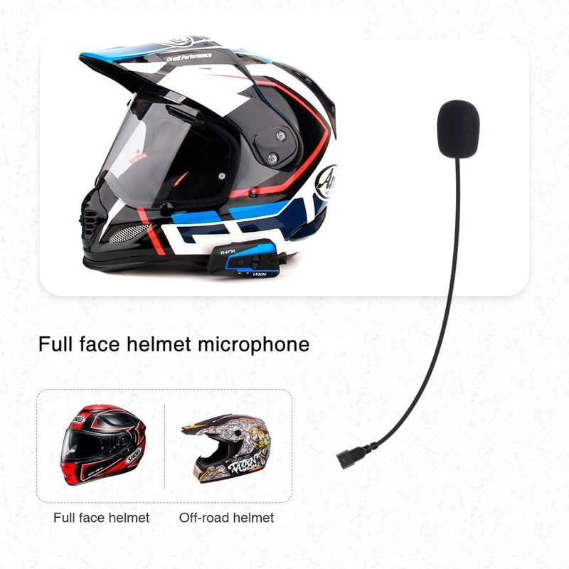 LEXIN Motorcycle Audio Set for Helmet Bluetooth Headset, 36mm Speakers, Type-C Connector, Button/Boom Mic, Fit for B4FM/GTX/G2P/G16/G1/MeshCom/Novus - Image 2